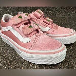 Vans Kids Pink Floral Velcro Sneakers